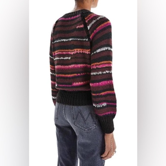 Mother The Bell-Sleeve Jumper Crop in Light Trails - Picture 2 of 6